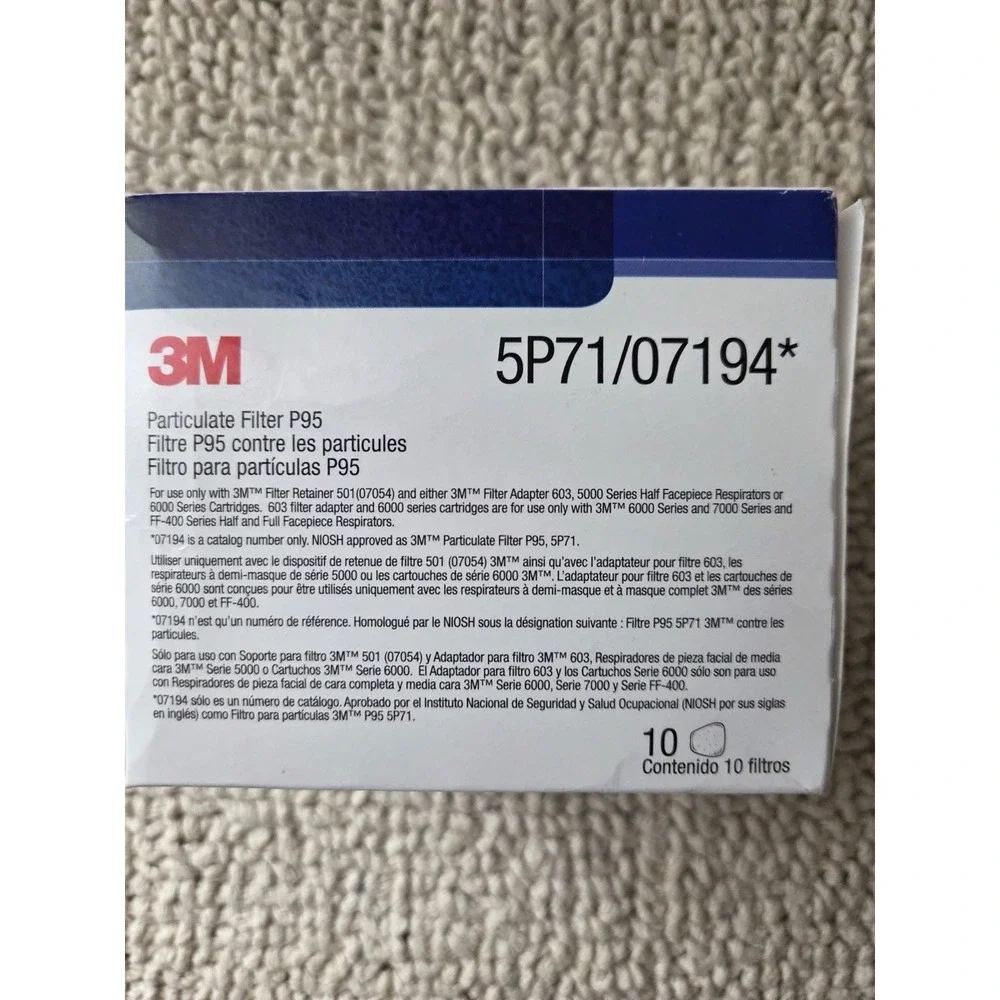 3M 5P71 P95 Particulate Filter Replacement Cartridges 07194 Box of 10